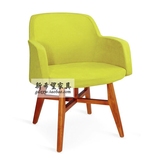 欧式现代餐椅布垫沙发椅单人软垫椅咖啡厅坐椅简约时尚甜品店椅子