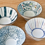 厝物社日式和风斗形陶瓷饭碗 釉下彩米饭碗高脚碗 zakka餐具