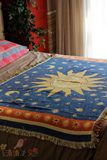 清清主义美式乡村田园地中海太阳图腾棉线毯子休闲毯沙发毯飘窗毯
