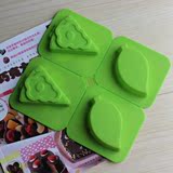 4连两种树叶型三角形巧克力饼干手工皂模具DIY自制烘焙模具耐高温