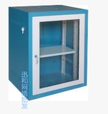 福建泉州网络机柜普通蓝白色9U壁挂19英寸标准机柜交换机监控机柜
