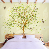 简约大型壁画 客厅沙发电视背景墙壁纸 卧室墙纸欧式田园壁纸绿树
