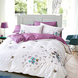 ESPRIT正品床上四件套全棉家纺床品套件深色拼色条纹被套床单套件