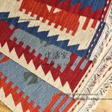 手工织造kilim50x80羊毛地垫地毯/门垫/挂毯/波西米亚风/清新北欧