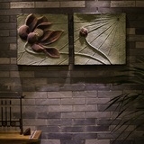 现代新中式装饰画客厅餐厅玄关过道书房壁画两联沙发背景墙挂画