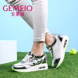 GEMEIQ/戈美其2016年夏季新款休闲圆头平底套脚网面鞋中跟低帮