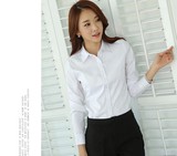 夏季韩版商务白短袖职业装女装衬衫长袖OL工作服女士正装工装衬衣
