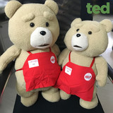 原版 ted泰迪熊 红色围裙款抱抱熊贱熊大号毛绒公仔玩偶 生日礼物