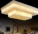 新款S金长方形椭圆形水晶吸顶LED灯客厅灯 灯具大气 酒店工程灯