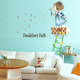 防水墙墙贴卧室客厅儿童房温馨贴画 自粘寝室布置墙纸可移除防水