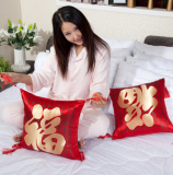 中式古典沙发抱枕靠垫欧式奢华靠枕红木布艺大号靠背套含芯可拆洗