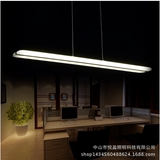 办公室吊灯直条长方形酒吧餐厅吊灯个性吧台灯简约亚克力工程吊灯