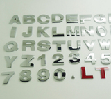 汽车贴字母 金属英文字母贴 数字贴排量数字3D立体贴车尾英文数字