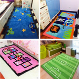 可爱卡通儿童地毯卧室长方形床边房间毯飘窗客厅爬行幼儿园毯定制