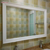 浴室镜防水浴室柜镜子地中海田园壁挂镜现代卫生间镜子可定做
