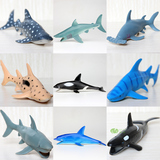 仿真大白鲨鱼鲸鲨虎鲸海豚锤头鼠鲨模型道具海洋动物儿童礼品玩具