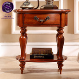 塞瓦那莉别墅家具 欧式床头柜纯实木 美式床头柜奢华品牌卧室M1
