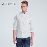 ASOBIO 春季新款男装 时尚百搭修身纯棉长袖衬衫 3513322071