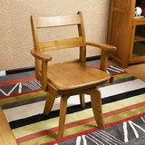 欧式白橡木实木旋转椅家庭办公椅老板椅书房电脑坐椅书桌靠背椅子