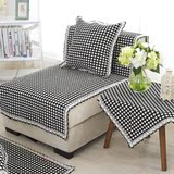 黑白格子现代简约沙发垫 北欧宜家全棉沙发垫 双人/单人/组合沙发
