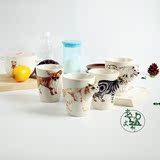 走过文艺Homee 动物宠物系列艺术手绘陶瓷动物茶咖啡杯学生包邮