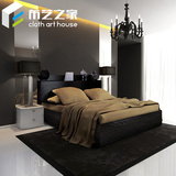 宜家板式床简约现代1.5米1.8米双人床单人床储物带抽屉床五包到家