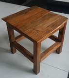 正品泰国进口客厅实木凳子宜家原木矮凳 东南亚风格家具柚木凳子