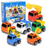 1-2-3岁儿童惯性工程车套装玩具吊车挖掘机垃圾车云梯车耐摔车模