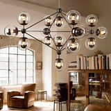 魔豆吊灯简约北欧创意吊灯美式工业复古铁艺玻璃圆球客厅餐厅吊灯