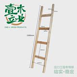 床铺木梯子 定制梯出口加厚实木4步家用 工程直梯儿童梯学生上下