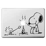 snoopy烧烤加大版 MacBook苹果笔记本个性贴纸黑白局部苹果广告