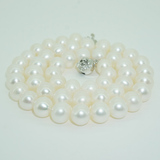 正品特价促销 8-9mm正圆强光白色天然淡水珍珠项链饰品 女送妈妈