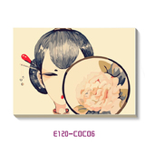 数字油画diy数码彩绘人物卡通动漫手绘大幅装饰画蔷薇美少女系列6
