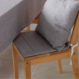 日式素色棉麻椅子垫夏季简约色织亚麻餐椅垫纯色文艺电脑办公坐垫