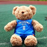 NBA泰迪熊 姚明科比原型小熊公仔 BODYS球衣迷熊毛绒玩具七夕礼物