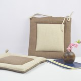日式简约方形亚麻椅垫 夏季薄款布艺榻榻米坐垫餐椅垫电脑椅子垫