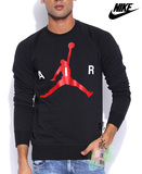 正品Nike耐克乔丹2015年男子JORDAN大LOGO套头衫加绒卫衣696185