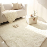 地毯特价白色丝毛客厅卧室床边床前地毯飘窗可水洗地毯 定制包邮