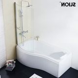 狮林亚克力淋浴浴缸独立式两用小型浴缸成人浴盆浴池家用1.71.5米