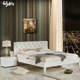 现代简约家具白色烤漆酒店卧室板式床1.5米1.8米软靠枕成人双人床