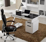 新款书桌宜家简约白色钢琴烤漆小户型现代包邮家用台式办公电脑桌
