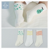 春夏季儿童中筒袜婴儿薄款袜子男童女童宝宝纯棉长袜子护腿1-3岁