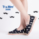 Tt&Mm/汤姆斯女鞋春季新款2016帆布鞋韩版透气布鞋手工麻底懒人鞋
