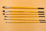 正品凡高826精品狼毫/水粉笔/水彩笔/油画笔/绘画专用笔6支装黄色