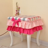 公主化妆椅子套 化妆凳套  钢琴椅套  纯棉 床头柜罩 定做-家美逸