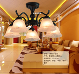 欧式复古5头吊灯美式铁艺客厅卧室吸顶灯具现代简约餐厅书房灯饰