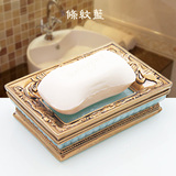 欧式香皂盒沥水肥皂盒创意时尚树脂皂盘酒店皂碟手工皂盒浴室配件