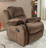 爱格森布艺沙发单人简约功能沙发电动小户型客厅家具躺椅可转真皮