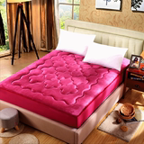 法莱绒夹棉床垫式床笠单件床罩床垫保护套珊瑚法兰绒1.8米纯色