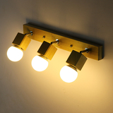 创意实木镜前灯 简约日式客厅墙壁灯卧室床头灯卫生间led木质灯具